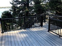 <b>Trex Transcend Island Mist Decking with Black Ultralox Aluminum Railing in Crownsville MD</b>